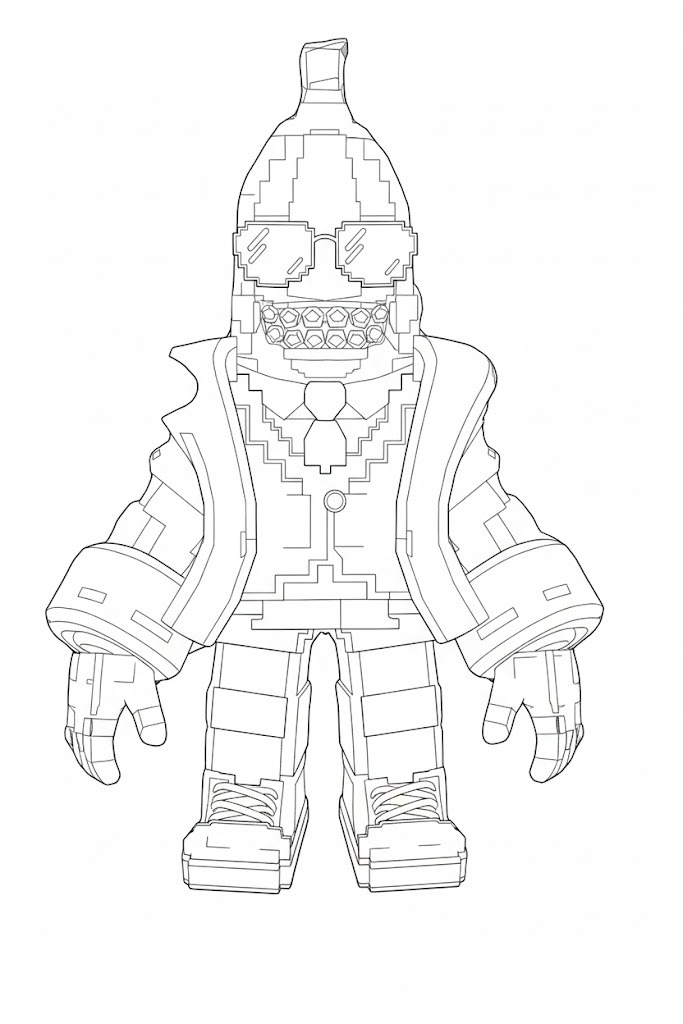 Fise de colorat cu Desenează Steal A Brainrot gratuit pentru copii