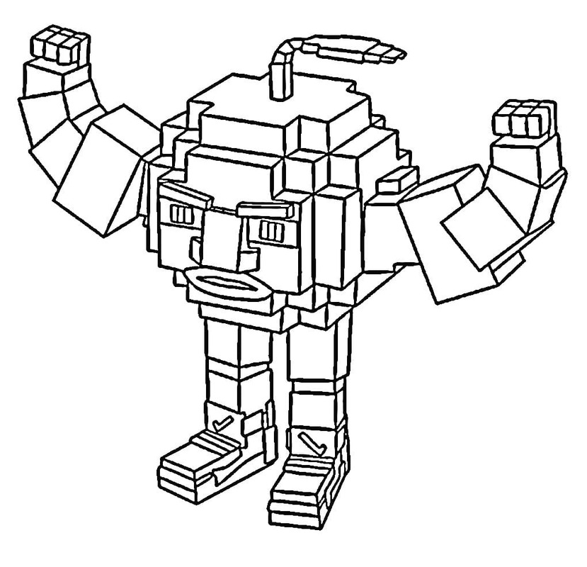 Fise de colorat cu Desenează Steal A Brainrot simplu la copii