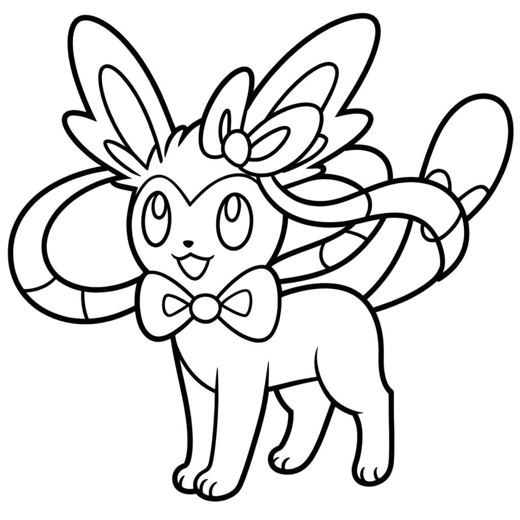Planse de colorat cu Sylveon