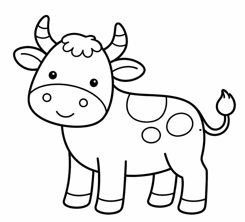 Fise de colorat cu Desenează Tauri bazic la copii