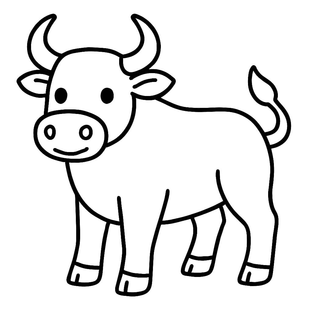 Fise de colorat cu Desenează Tauri bazic