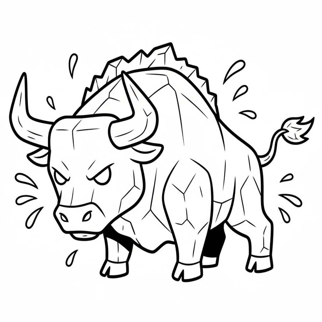 Fise de colorat cu Desenează Tauri gratuit uşor