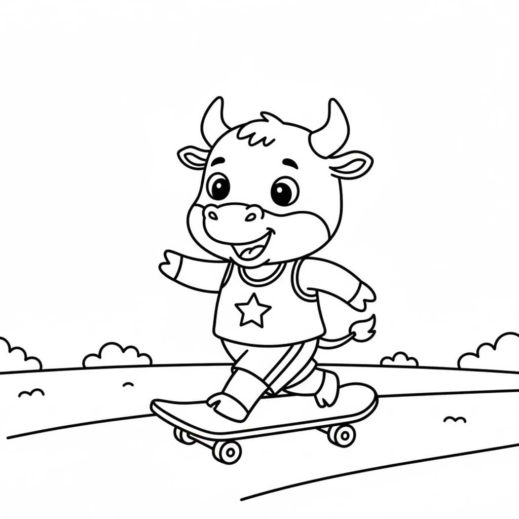 Fise de colorat cu Desenează Tauri imprimabil bazic