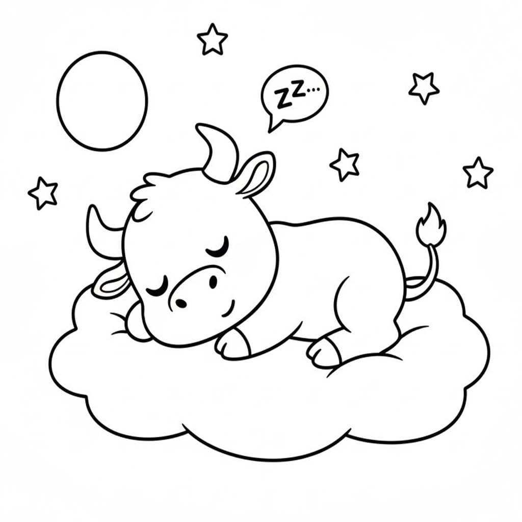 Fise de colorat cu Desenează Tauri imprimabil pentru copii