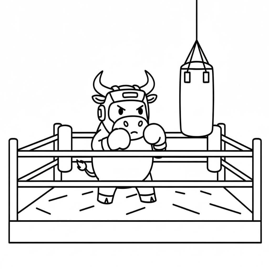 Fise de colorat cu Desenează Tauri imprimabil simplu