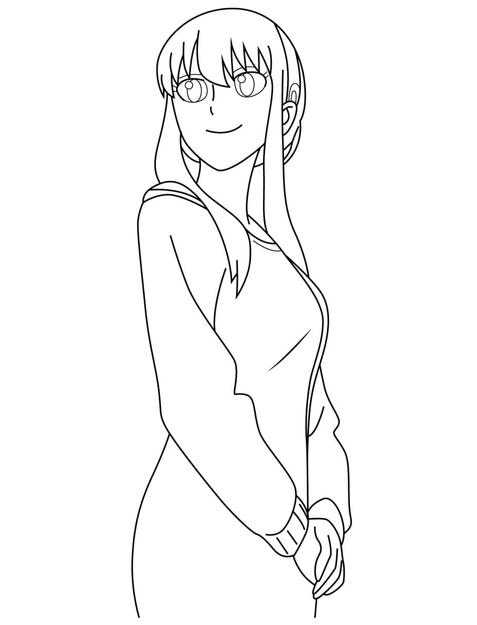 Fise de colorat cu Desenează Yor Forger de Spy x Family