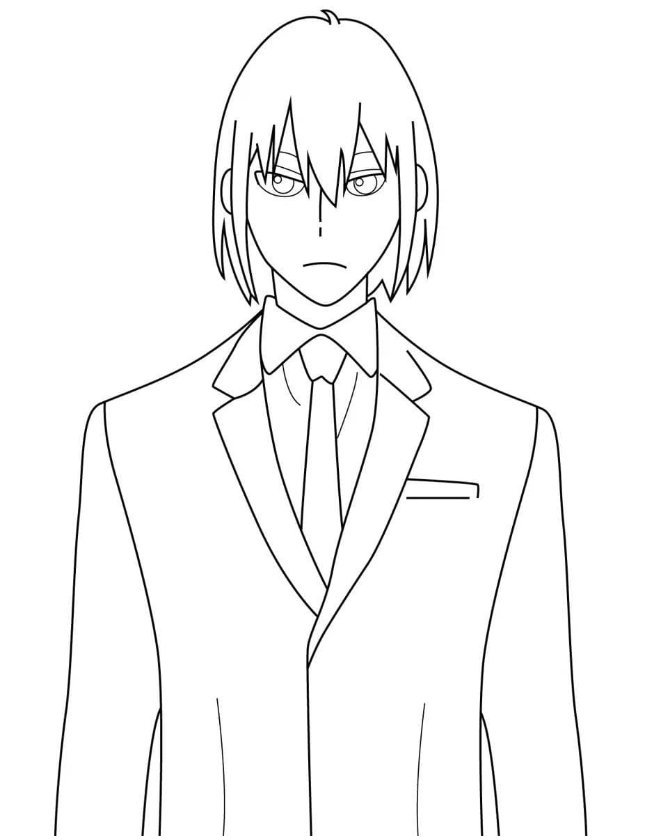 Fise de colorat cu Desenează Yuri Briar Spy x Family