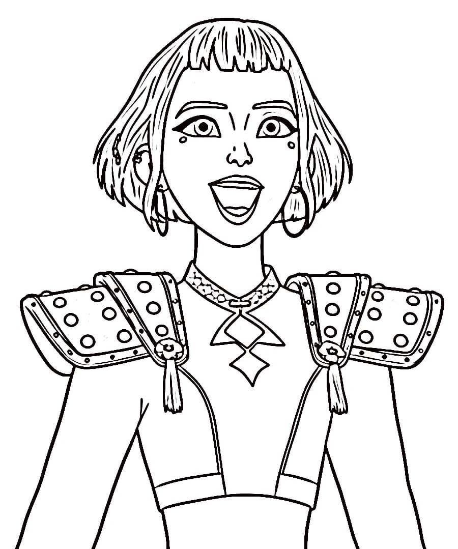 Fise de colorat cu Desenează Zoey bazic