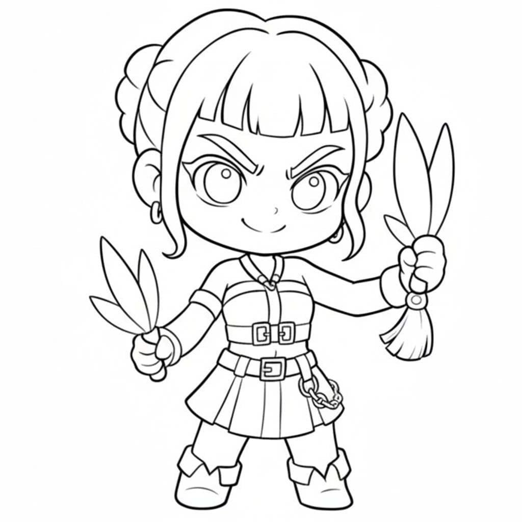 Fise de colorat cu Desenează Zoey gratuit simplu