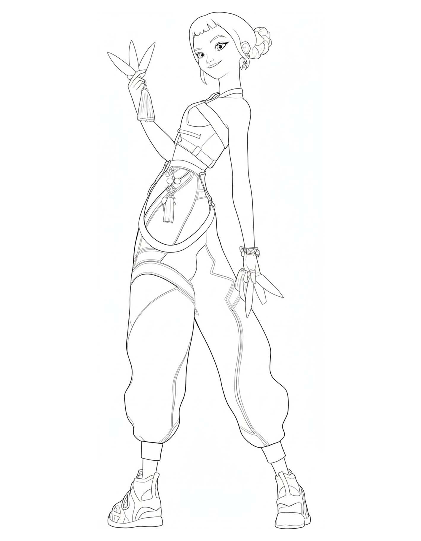 Fise de colorat cu Desenează Zoey gratuit uşor