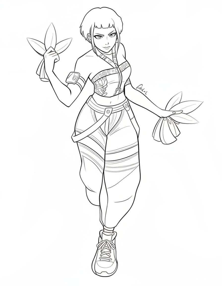 Fise de colorat cu Desenează Zoey imprimabil gratuit bazic