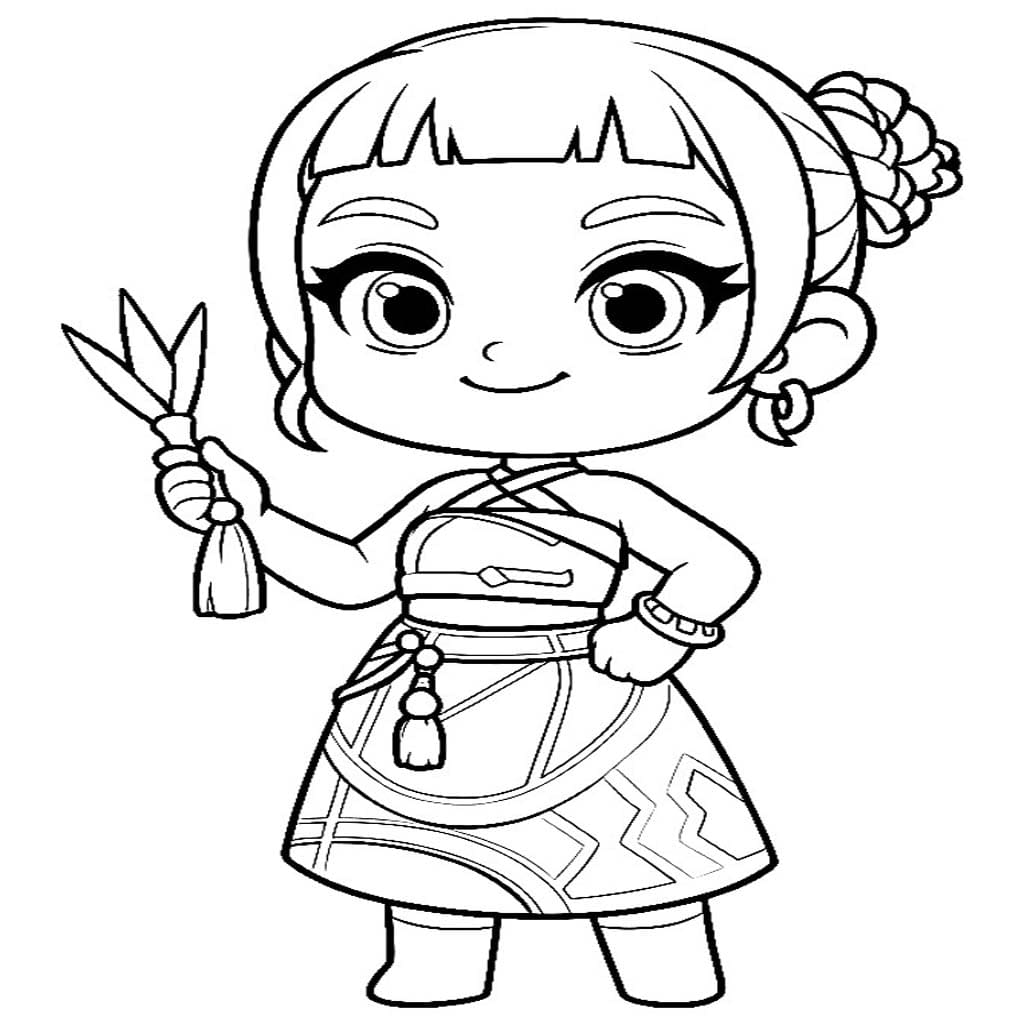 Fise de colorat cu Desenează Zoey imprimabil gratuit simplu