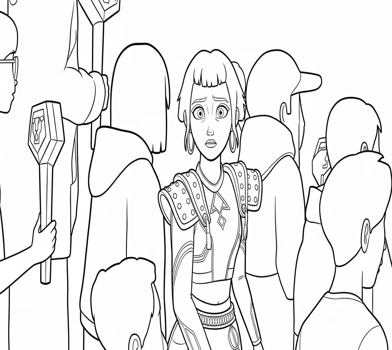 Fise de colorat cu Desenează Zoey imprimabil pentru copii