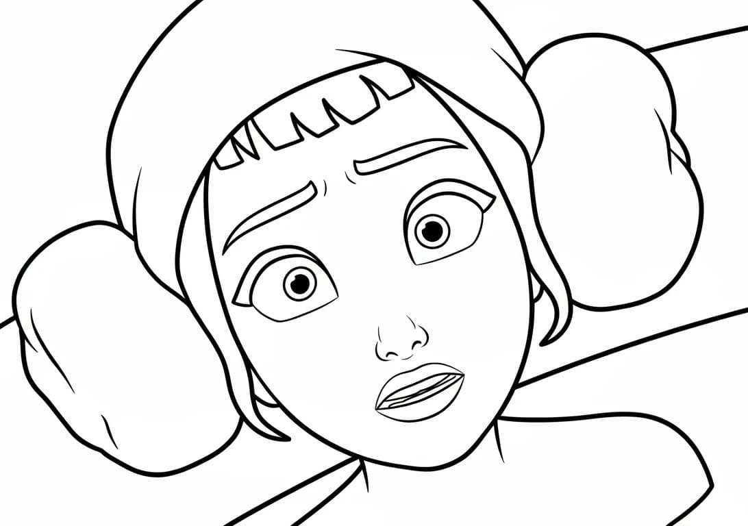 Fise de colorat cu Desenează Zoey simplu