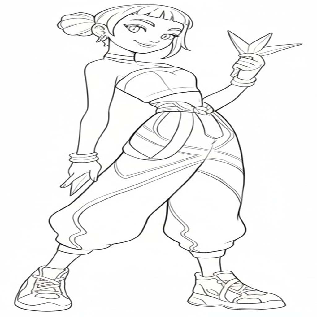 Fise de colorat cu Desenează Zoey uşor la copii