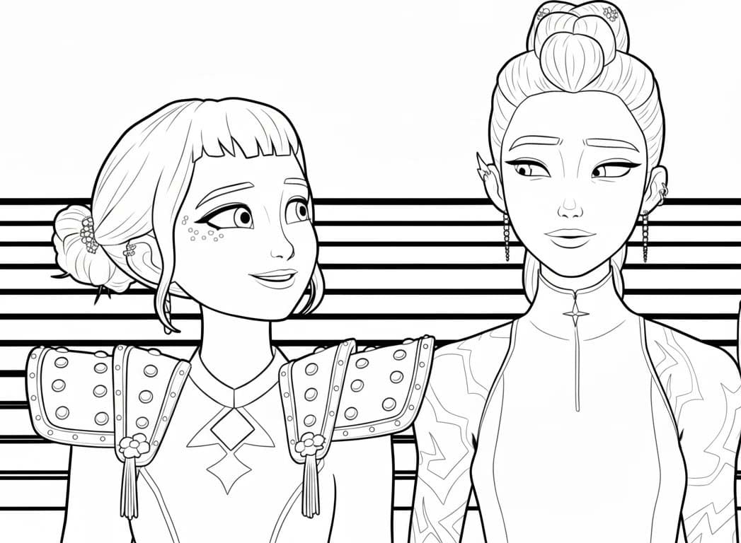 Fise de colorat cu Desenează Zoey uşor