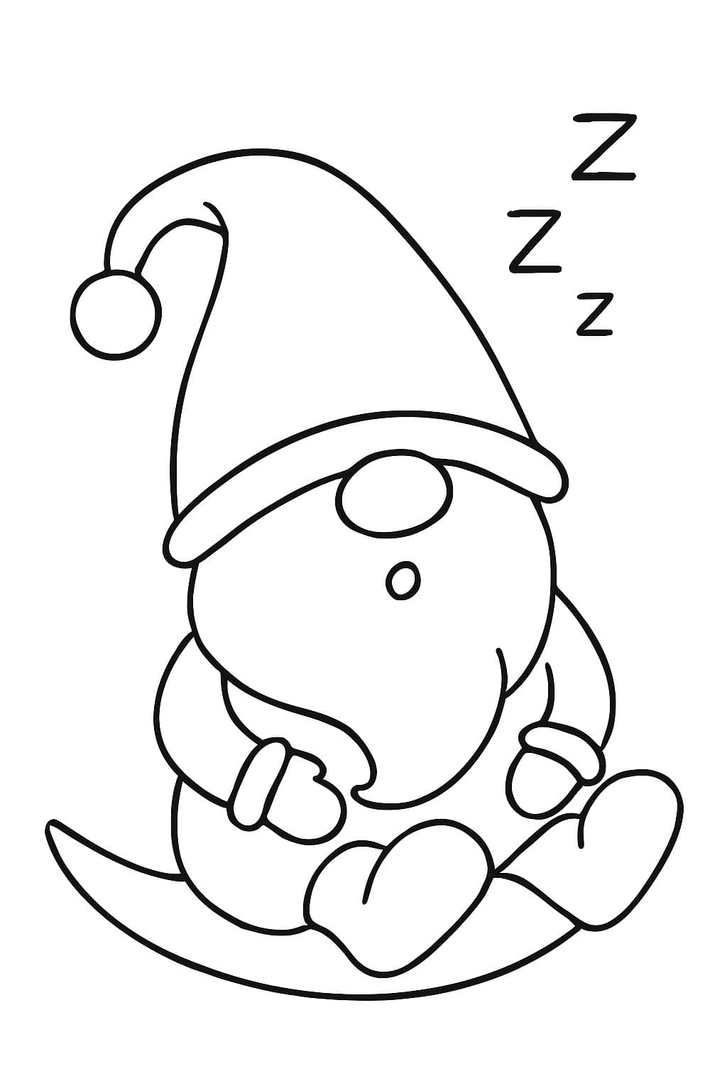 Fise de colorat cu Gnom gratuit