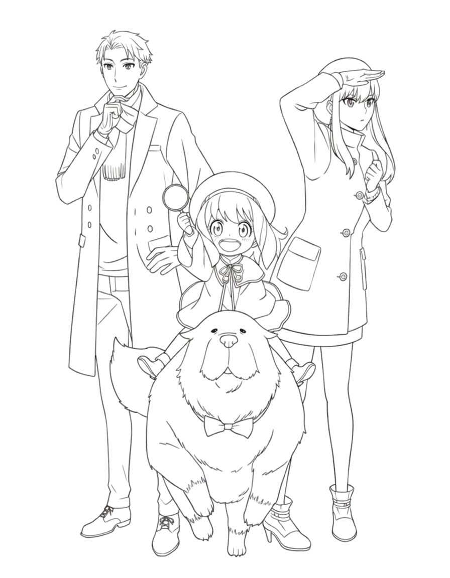 Fise de colorat cu Imagine Spy x Family gratuit