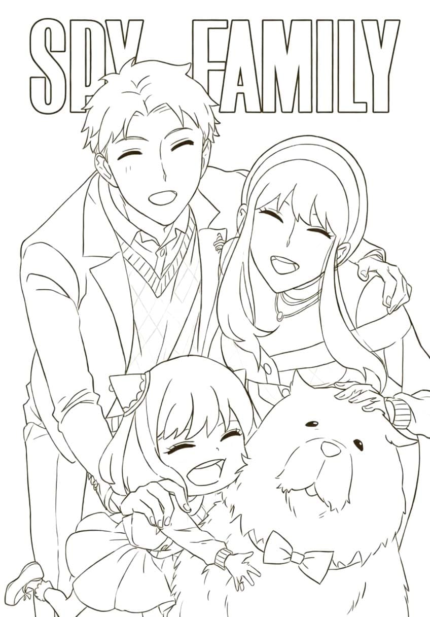 Fise de colorat cu Imagine Spy x Family