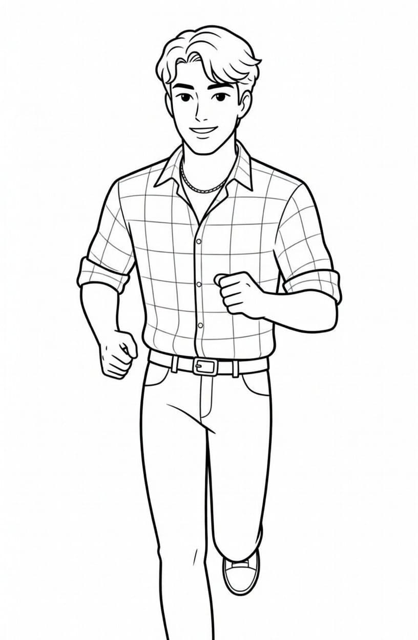 Fise de colorat cu Jinu gratuit uşor