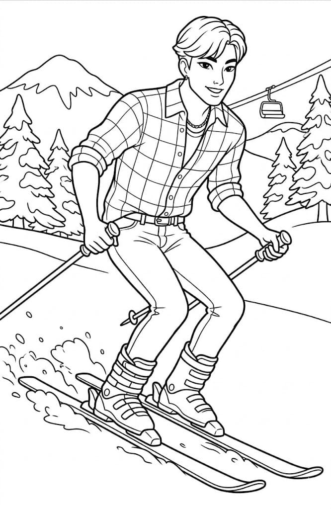 Fise de colorat cu Jinu imprimabil