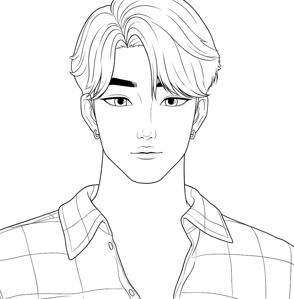 Fise de colorat cu Jinu uşor la copii