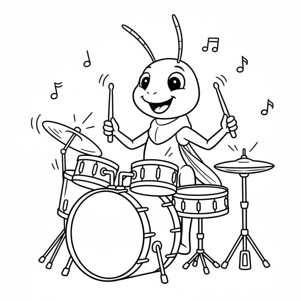 Fise de colorat cu Lăcustă gratuit pentru copii