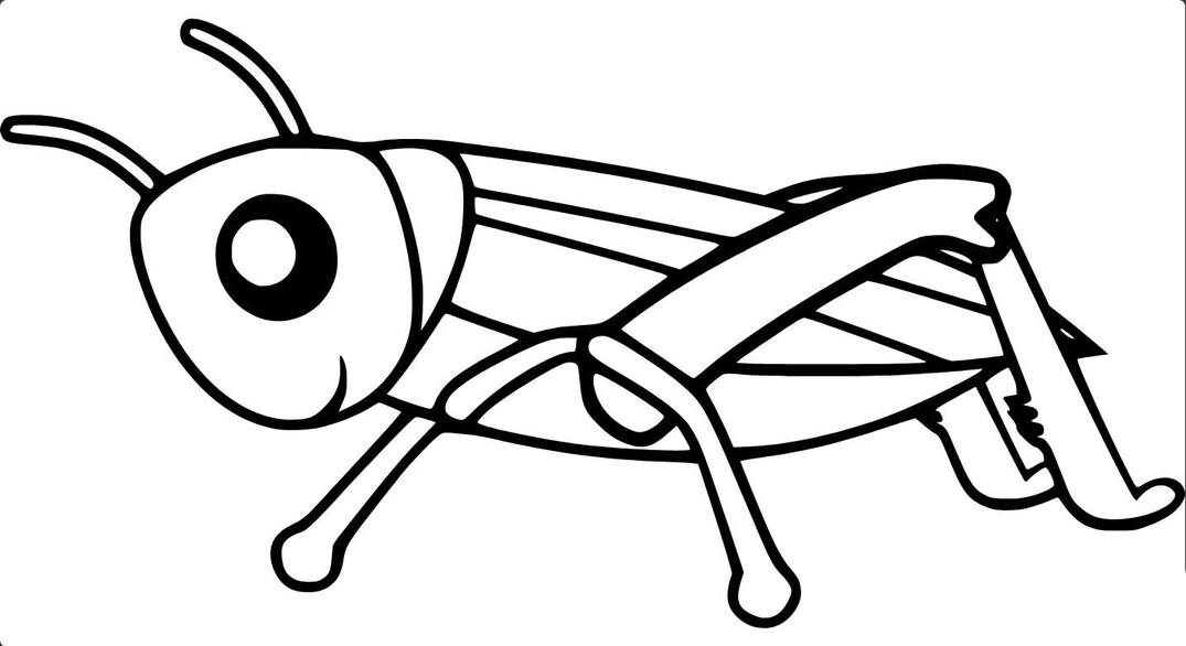 Fise de colorat cu Lăcustă imprimabil gratuit bazic