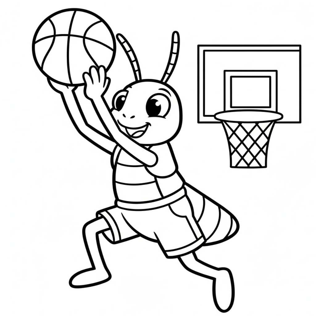 Fise de colorat cu Lăcustă imprimabil pentru copii