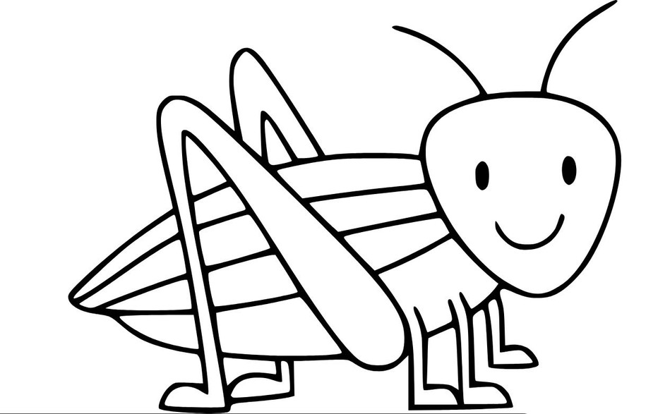 Fise de colorat cu Lăcustă imprimabil uşor