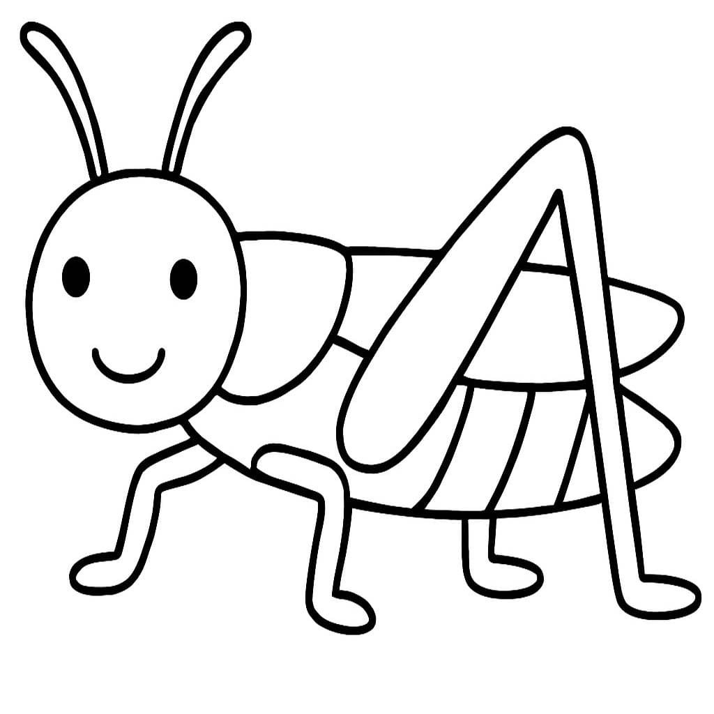 Fise de colorat cu Lăcustă imprimabil