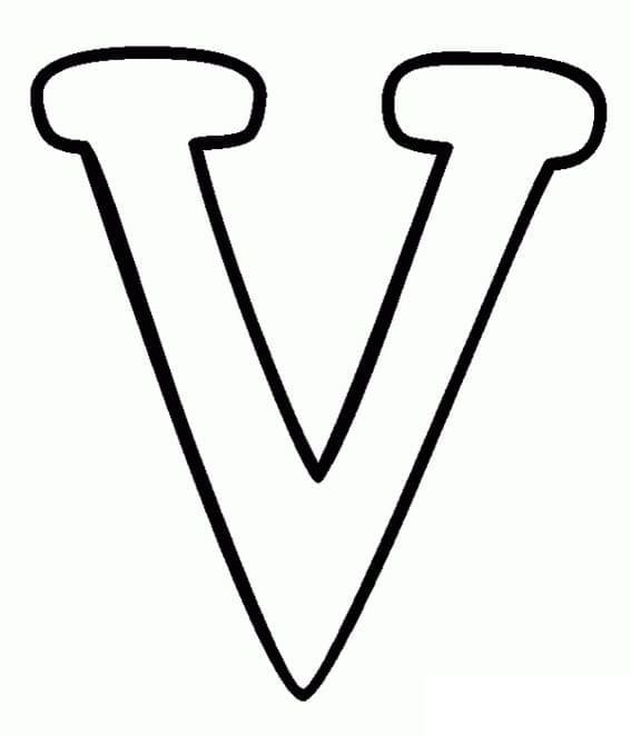 Fise de colorat cu Litera V imprimabil gratuit uşor