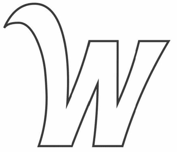 Fise de colorat cu Litera W imprimabil