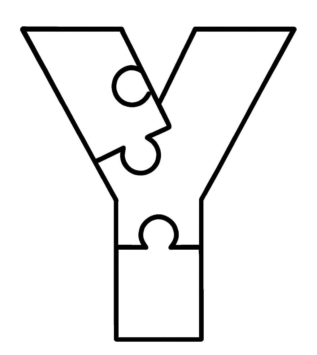 Fise de colorat cu Litera Y gratuit bazic