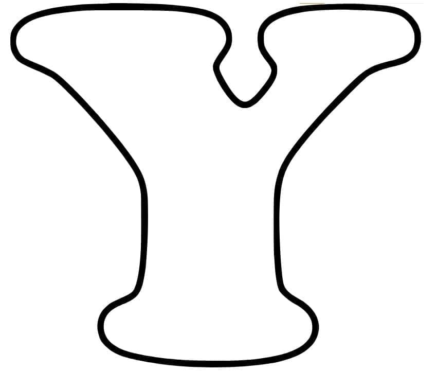 Fise de colorat cu Litera Y gratuit pentru copii