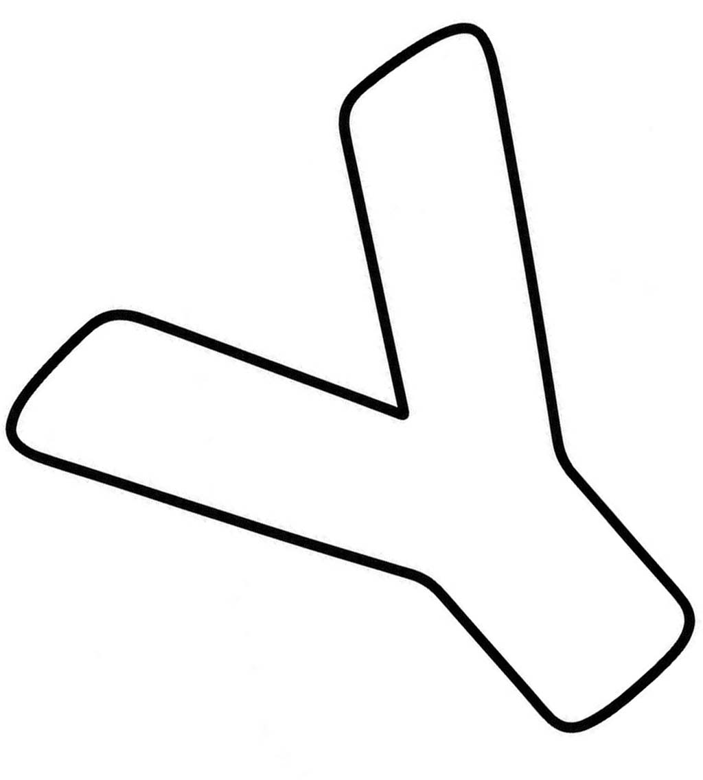 Fise de colorat cu Litera Y gratuit simplu