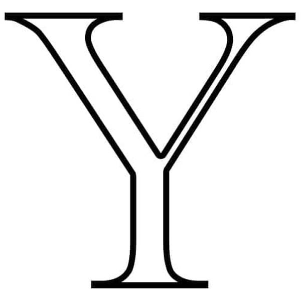Fise de colorat cu Litera Y imprimabil gratuit simplu