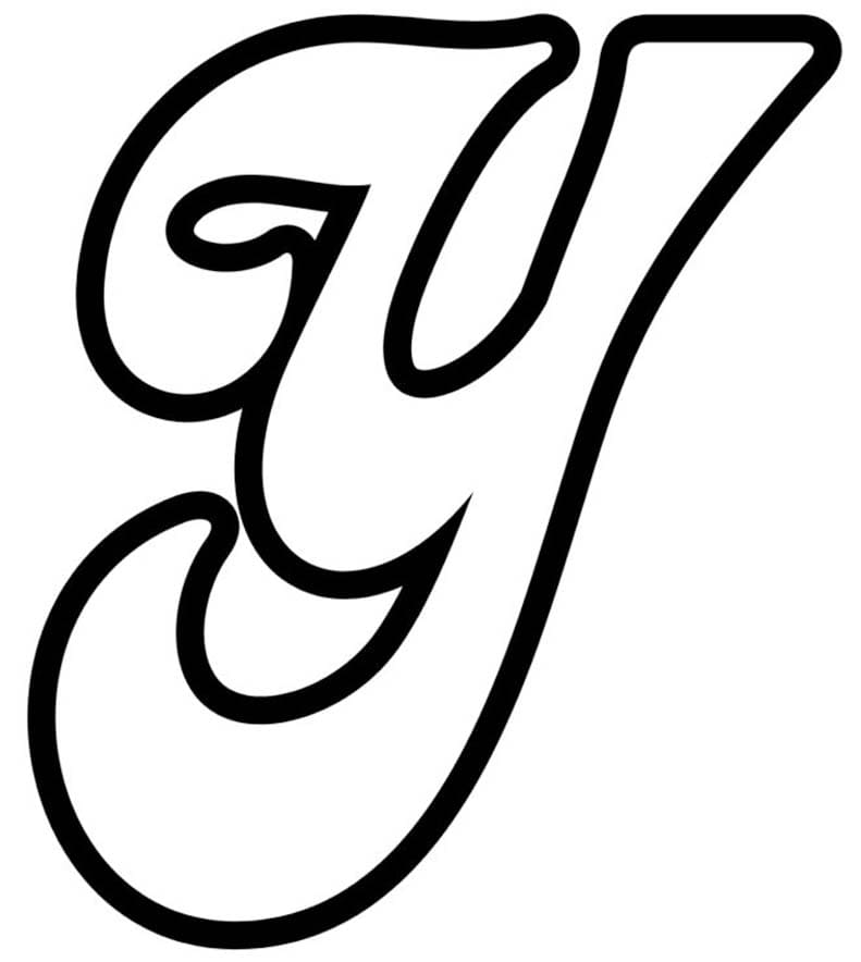 Fise de colorat cu Litera Y imprimabil gratuit uşor