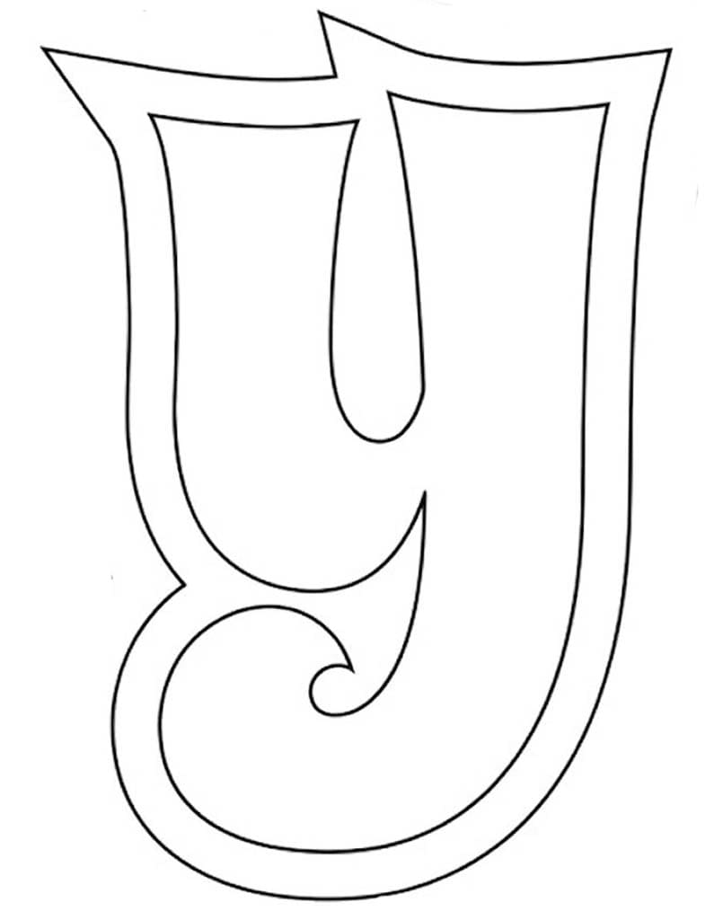 Fise de colorat cu Litera Y imprimabil