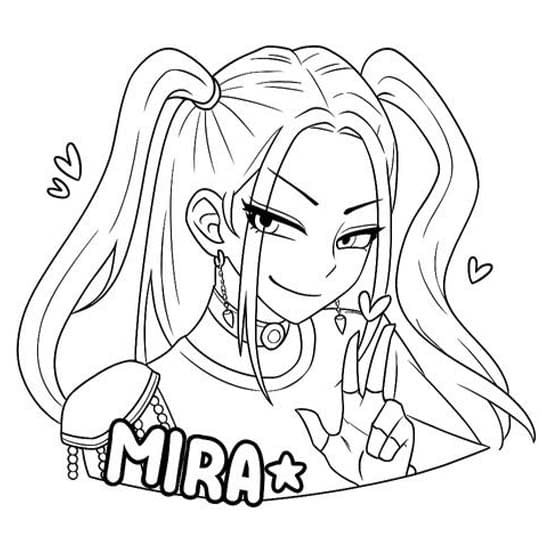 Fise de colorat cu Mira imprimabil gratuit