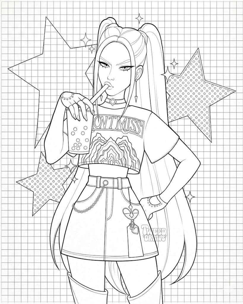 Fise de colorat cu Mira simplu la copii