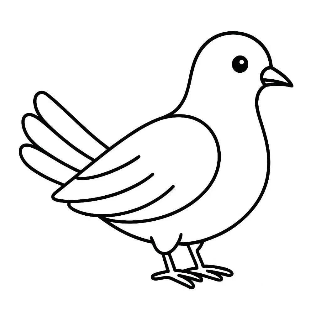 Fise de colorat cu Porumbel imprimabil pentru copii