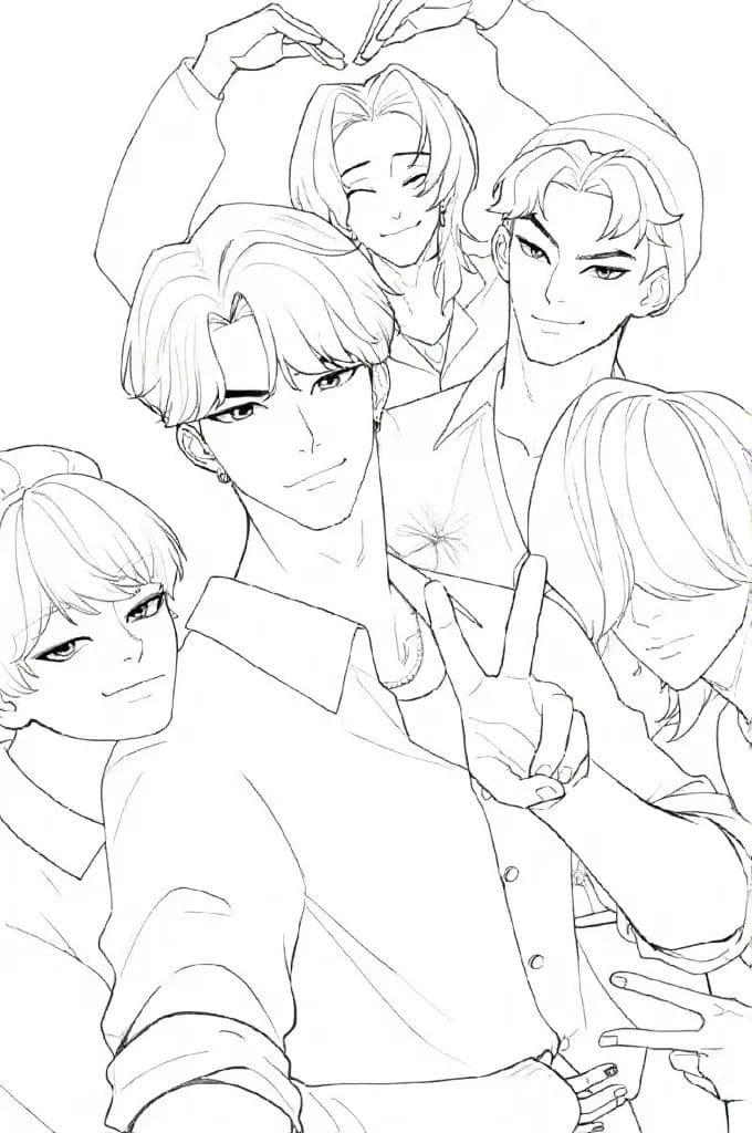 Fise de colorat cu Saja Boy gratuit