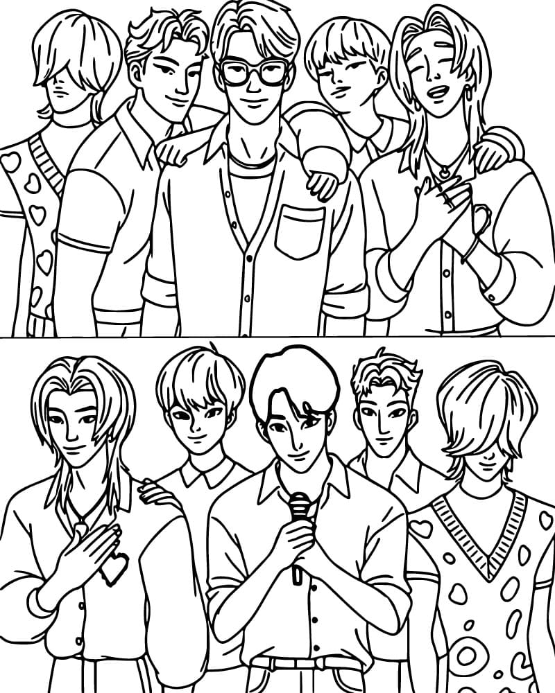 Fise de colorat cu Saja Boy imprimabil gratuit pentru copii