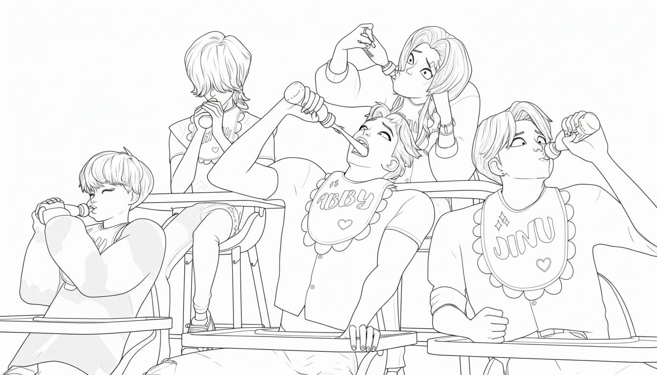 Fise de colorat cu Saja Boy imprimabil uşor