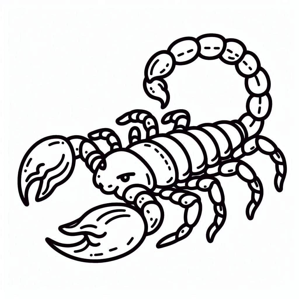 Fise de colorat cu Scorpion imprimabil gratuit
