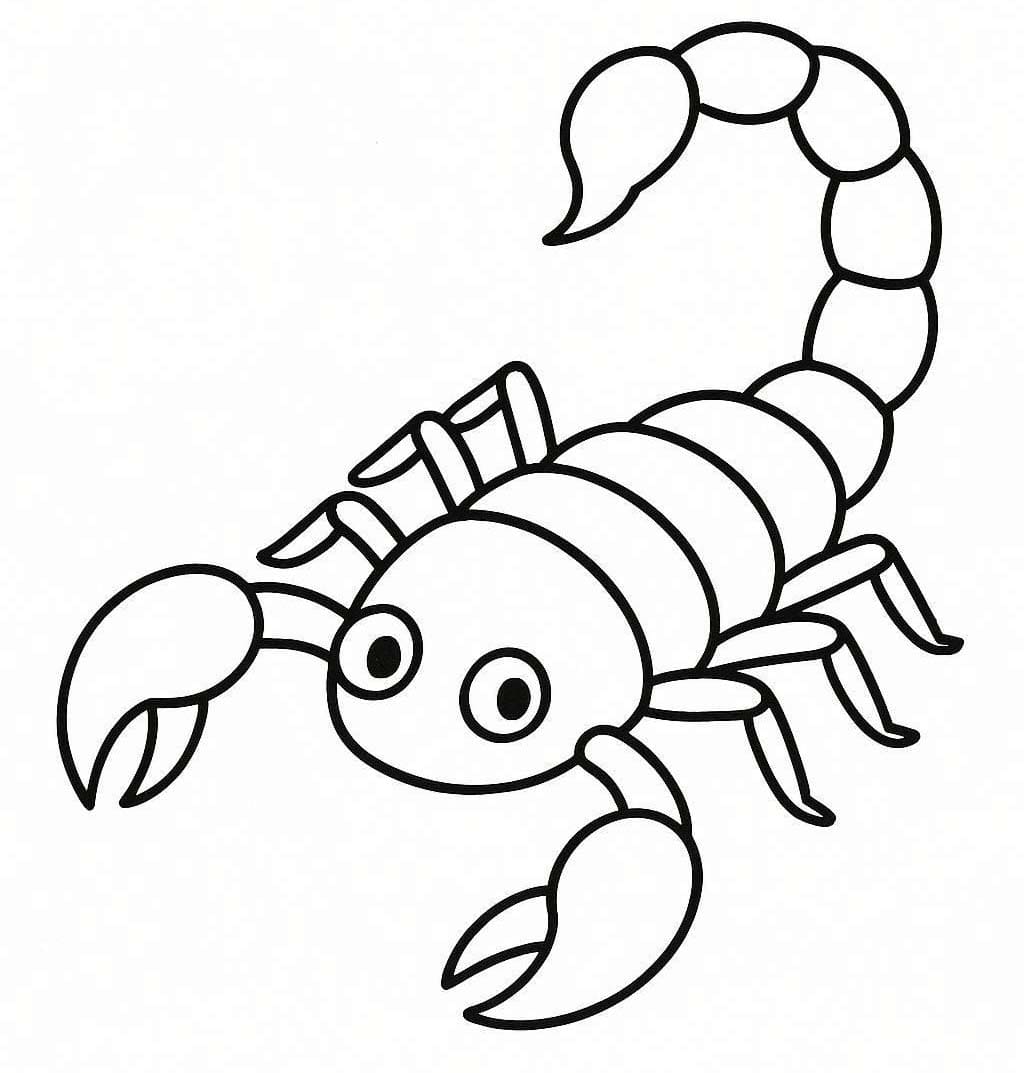 Fise de colorat cu Scorpion imprimabil pentru copii