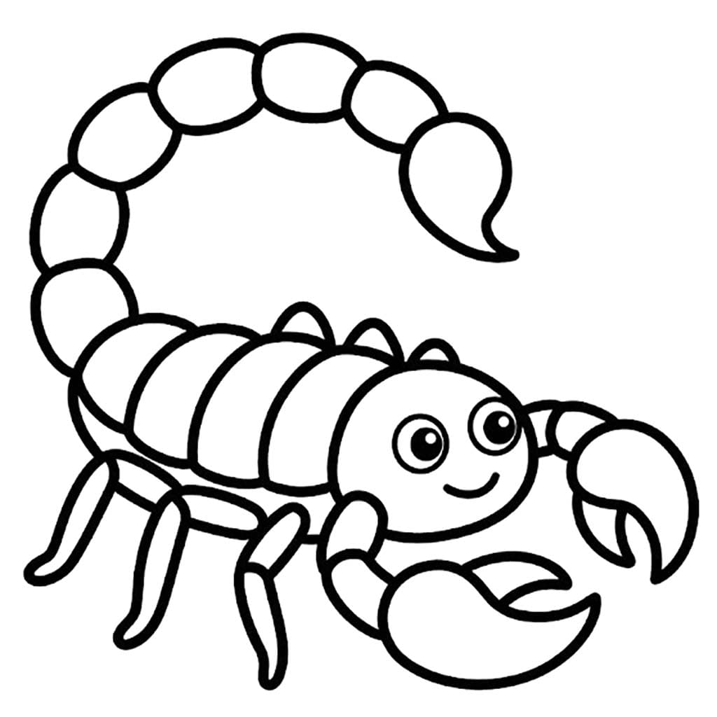 Planse de colorat cu Scorpion