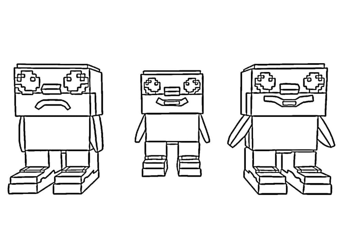 Fise de colorat cu Steal A Brainrot simplu la copii