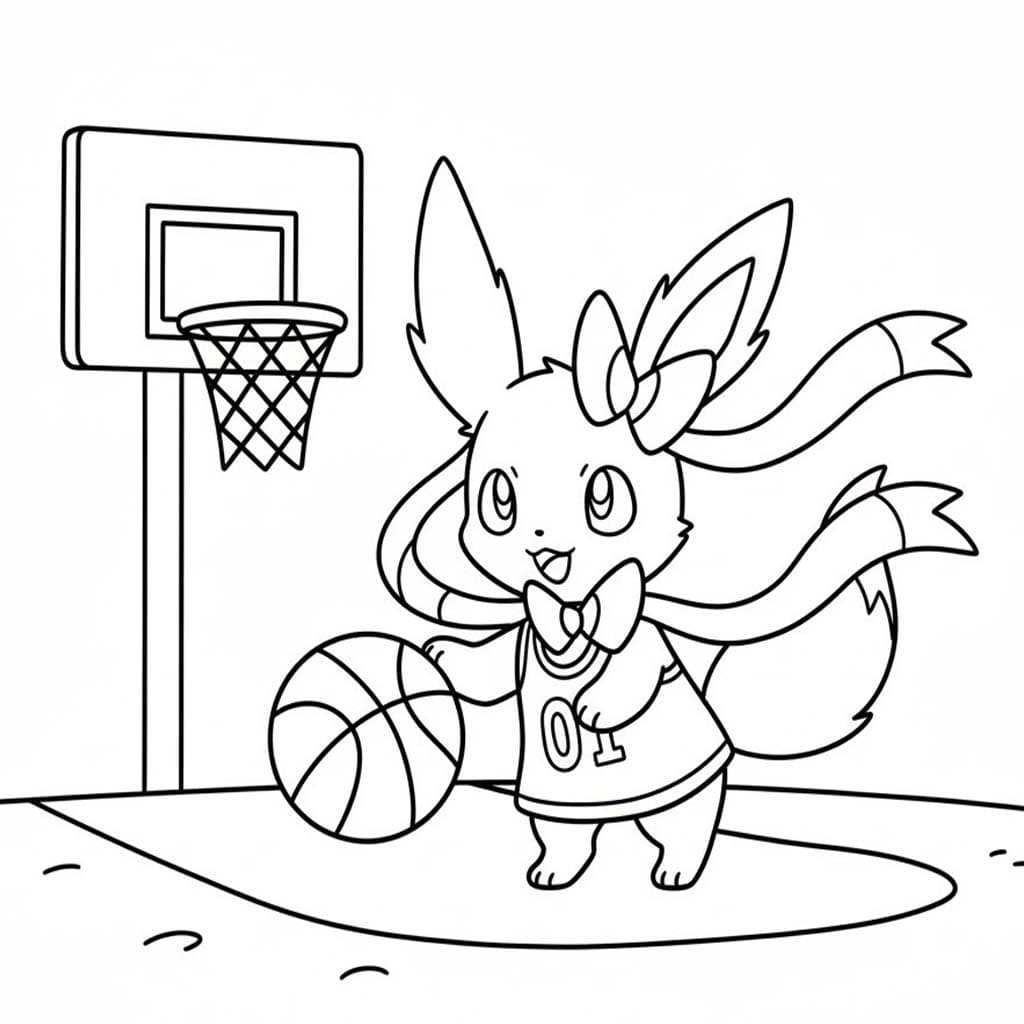 Fise de colorat cu Sylveon gratuit pentru copii